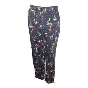 Avon Floral and Polka Dotted Classic Style Pants Size 6